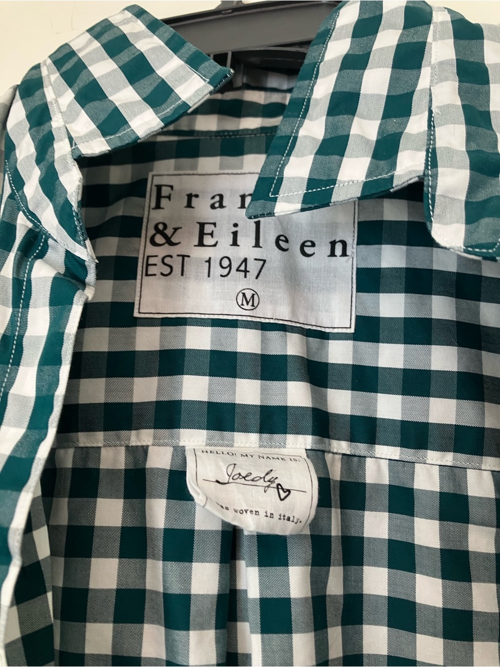 Frank & Eileen Jordy Green and White Gingham Button-Down Shirt - Picture 2 of 3